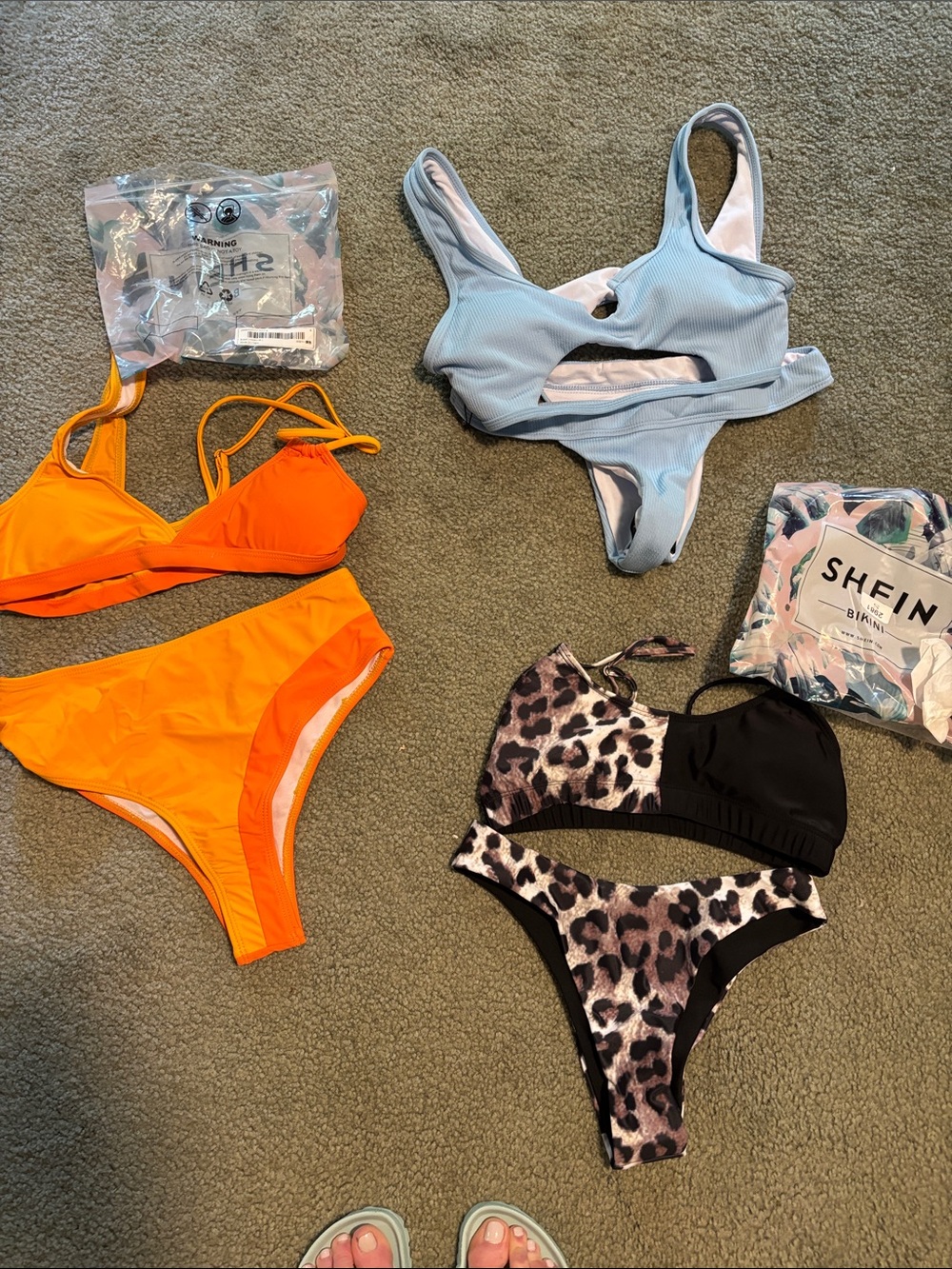Zaful and Shein set of 3 thong bikinis